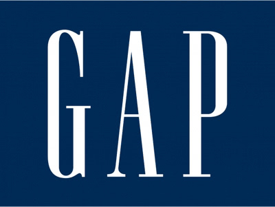 iconic blue square Gap logo appeared